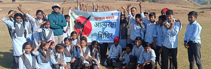 Children learning the art of Self Defence: Three-Day Self-Defence in Udaipur